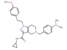 N-cyclopropyl-5-[4-(dimethylamino)benzyl]-1-[2-(4-methoxyphenyl)ethyl]-4,5,6,7-tetrahydro-1H-pyrazolo[4,3-c]pyridine-3-carboxamide
