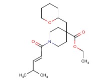 ethyl 1-[(2E)-4-methyl-2-pentenoyl]-4-(tetrahydro-2H-pyran-2-ylmethyl)-4-piperidinecarboxylate