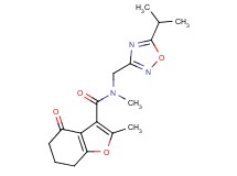 N-[(5-isopropyl-1,2,4-oxadiazol-3-yl)methyl]-N,2-dimethyl-4-oxo-4,5,6,7-tetrahydro-1-benzofuran-3-carboxamide