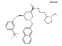 (3R,5S)-N-[2-(1-methyl-2-pyrrolidinyl)ethyl]-1-(2-naphthylmethyl)-5-{[3-(trifluoromethyl)phenoxy]methyl}-3-piperidinecarboxamide