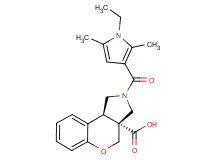 (3aR*,9bR*)-2-[(1-ethyl-2,5-dimethyl-1H-pyrrol-3-yl)carbonyl]-1,2,3,9b-tetrahydrochromeno[3,4-c]pyrrole-3a(4H)-carboxylic acid