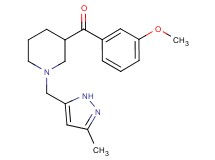 (3-methoxyphenyl){1-[(3-methyl-1H-pyrazol-5-yl)methyl]-3-piperidinyl}methanone