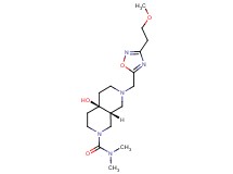 (4aR*,8aR*)-4a-hydroxy-7-{[3-(2-methoxyethyl)-1,2,4-oxadiazol-5-yl]methyl}-N,N-dimethyloctahydro-2,7-naphthyridine-2(1H)-carboxamide