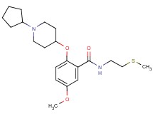 2-[(1-cyclopentyl-4-piperidinyl)oxy]-5-methoxy-N-[2-(methylthio)ethyl]benzamide