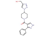 (1-{1-[(3-phenyl-1H-pyrazol-4-yl)carbonyl]-4-piperidinyl}-1H-1,2,3-triazol-4-yl)methanol