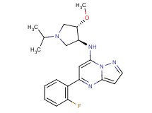 5-(2-fluorophenyl)-N-[(3S*,4S*)-1-isopropyl-4-methoxy-3-pyrrolidinyl]pyrazolo[1,5-a]pyrimidin-7-amine