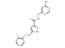 5-[(2-fluorophenoxy)methyl]-N-[(6-hydroxypyrimidin-4-yl)methyl]-1H-pyrazole-3-carboxamide