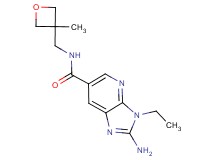 2-amino-3-ethyl-N-[(3-methyloxetan-3-yl)methyl]-3H-imidazo[4,5-b]pyridine-6-carboxamide