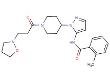 N-(1-{1-[3-(2-isoxazolidinyl)propanoyl]-4-piperidinyl}-1H-pyrazol-5-yl)-2-methylbenzamide