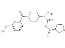 N-{1-[1-(3-methoxybenzoyl)-4-piperidinyl]-1H-pyrazol-5-yl}tetrahydro-3-furancarboxamide