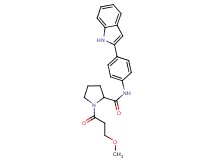 N-[4-(1H-indol-2-yl)phenyl]-1-(3-methoxypropanoyl)prolinamide