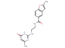 2-methyl-N-{2-[(4-methyl-6-oxo-1,6-dihydropyrimidin-2-yl)amino]ethyl}-1-benzofuran-5-carboxamide