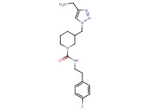 3-{[4-(aminomethyl)-1H-1,2,3-triazol-1-yl]methyl}-N-[2-(4-fluorophenyl)ethyl]-1-piperidinecarboxamide
