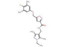 5-[(4-chloro-3,5-dimethylphenoxy)methyl]-N-[(1-ethyl-3,5-dimethyl-1H-pyrazol-4-yl)methyl]-3-isoxazolecarboxamide