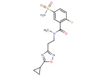 5-(aminosulfonyl)-N-[2-(5-cyclopropyl-1,2,4-oxadiazol-3-yl)ethyl]-2-fluoro-N-methylbenzamide
