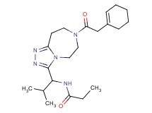 N-{1-[7-(1-cyclohexen-1-ylacetyl)-6,7,8,9-tetrahydro-5H-[1,2,4]triazolo[4,3-d][1,4]diazepin-3-yl]-2-methylpropyl}propanamide