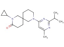 2-cyclopropyl-8-(2-isopropyl-6-methyl-4-pyrimidinyl)-2,8-diazaspiro[5.5]undecan-3-one