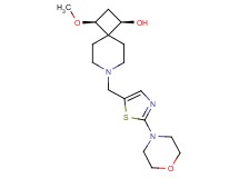 (1R*,3S*)-3-methoxy-7-{[2-(4-morpholinyl)-1,3-thiazol-5-yl]methyl}-7-azaspiro[3.5]nonan-1-ol