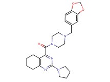 4-{[4-(1,3-benzodioxol-5-ylmethyl)-1-piperazinyl]carbonyl}-2-(1-pyrrolidinyl)-5,6,7,8-tetrahydroquinazoline