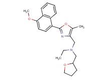 N-{[2-(4-methoxy-1-naphthyl)-5-methyl-1,3-oxazol-4-yl]methyl}-N-(tetrahydro-2-furanylmethyl)ethanamine
