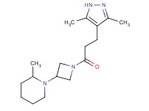 1-{1-[3-(3,5-dimethyl-1H-pyrazol-4-yl)propanoyl]azetidin-3-yl}-2-methylpiperidine