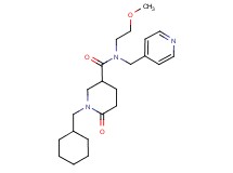 1-(cyclohexylmethyl)-N-(2-methoxyethyl)-6-oxo-N-(4-pyridinylmethyl)-3-piperidinecarboxamide