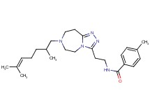 N-{2-[7-(2,6-dimethyl-5-hepten-1-yl)-6,7,8,9-tetrahydro-5H-[1,2,4]triazolo[4,3-d][1,4]diazepin-3-yl]ethyl}-4-methylbenzamide