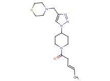 4-[(1-{1-[(3E)-3-pentenoyl]-4-piperidinyl}-1H-1,2,3-triazol-4-yl)methyl]thiomorpholine trifluoroacetate