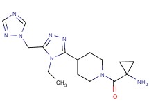 [1-({4-[4-ethyl-5-(1H-1,2,4-triazol-1-ylmethyl)-4H-1,2,4-triazol-3-yl]-1-piperidinyl}carbonyl)cyclopropyl]amine hydrochloride