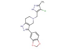 3-(1,3-benzodioxol-5-yl)-5-[(4-chloro-3-methyl-1H-pyrazol-5-yl)methyl]-4,5,6,7-tetrahydro-1H-pyrazolo[4,3-c]pyridine