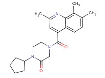 1-cyclopentyl-4-[(2,7,8-trimethyl-4-quinolinyl)carbonyl]-2-piperazinone