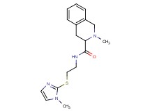 2-methyl-N-{2-[(1-methyl-1H-imidazol-2-yl)thio]ethyl}-1,2,3,4-tetrahydro-3-isoquinolinecarboxamide