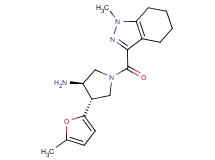 (3R*,4S*)-4-(5-methyl-2-furyl)-1-[(1-methyl-4,5,6,7-tetrahydro-1H-indazol-3-yl)carbonyl]pyrrolidin-3-amine