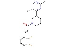 4-{1-[(2E)-3-(2,3-difluorophenyl)-2-propenoyl]-3-piperidinyl}pyrimidine