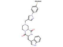(3S,9aR)-8-{[1-(4-fluorophenyl)-1H-pyrazol-4-yl]methyl}-3-(1H-indol-3-ylmethyl)tetrahydro-2H-pyrazino[1,2-a]pyrazine-1,4(3H,6H)-dione