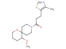 5-methoxy-9-[3-(4-methyl-1,3-thiazol-5-yl)propanoyl]-1-oxa-9-azaspiro[5.5]undecane