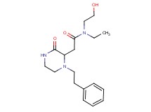 N-ethyl-N-(2-hydroxyethyl)-2-[3-oxo-1-(2-phenylethyl)-2-piperazinyl]acetamide