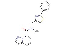 N-methyl-N-[(2-phenyl-1,3-thiazol-4-yl)methyl]pyrazolo[1,5-a]pyridine-7-carboxamide
