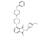 4-[4-(1-benzyl-4-piperidinyl)-1-piperazinyl]-2-[(4-methyl-1,3-thiazol-2-yl)methyl]-1H-isoindole-1,3(2H)-dione