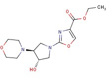 ethyl 2-[(3S*,4S*)-3-hydroxy-4-(4-morpholinyl)-1-pyrrolidinyl]-1,3-oxazole-4-carboxylate