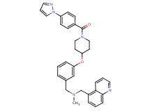 N-methyl-1-[3-({1-[4-(1H-pyrazol-1-yl)benzoyl]-4-piperidinyl}oxy)phenyl]-N-(5-quinolinylmethyl)methanamine