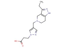 3-{4-[(3-ethyl-1,4,6,7-tetrahydro-5H-pyrazolo[4,3-c]pyridin-5-yl)methyl]-1H-pyrazol-1-yl}propanoic acid