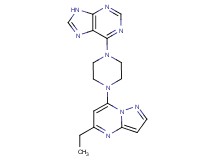 6-[4-(5-ethylpyrazolo[1,5-a]pyrimidin-7-yl)-1-piperazinyl]-9H-purine