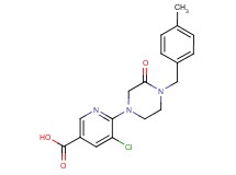 5-chloro-6-[4-(4-methylbenzyl)-3-oxo-1-piperazinyl]nicotinic acid