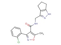 3-(2-chlorophenyl)-5-methyl-N-(1,4,5,6-tetrahydrocyclopenta[c]pyrazol-3-ylmethyl)isoxazole-4-carboxamide