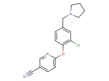 6-[2-chloro-4-(pyrrolidin-1-ylmethyl)phenoxy]nicotinonitrile