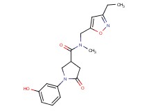 N-[(3-ethylisoxazol-5-yl)methyl]-1-(3-hydroxyphenyl)-N-methyl-5-oxopyrrolidine-3-carboxamide