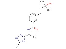 3-(3-hydroxy-3-methylbutyl)-N-[1-(5-methyl-1H-1,2,4-triazol-3-yl)ethyl]benzamide