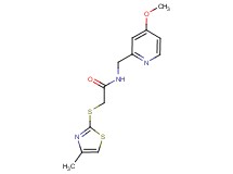 N-[(4-methoxypyridin-2-yl)methyl]-2-[(4-methyl-1,3-thiazol-2-yl)thio]acetamide