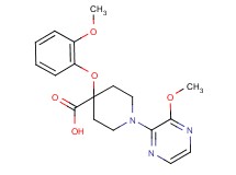 4-(2-methoxyphenoxy)-1-(3-methoxy-2-pyrazinyl)-4-piperidinecarboxylic acid